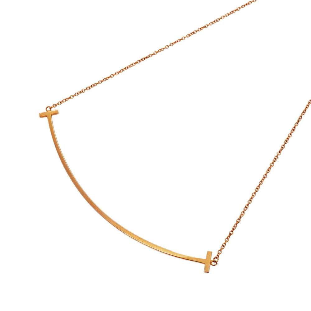 Tiffany & Co. T Smile Large Necklace, 18K Pink Gold, Women's